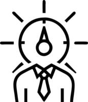 Overhead view of a CEO with compass and light rays overlay symbolizing visionary leadership in double exposure with copy space. concept as An overhead view of a vector