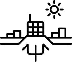 Overhead view of a city park with solar panel overlay symbolizing green urban energy in double exposure with copy space. concept as An overhead view of a city pa vector