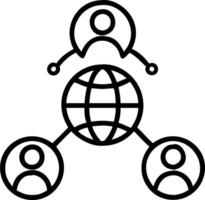 Overhead view of a team leader with globe and network overlay symbolizing global leadership in double exposure with copy space. concept as An overhead view of a vector