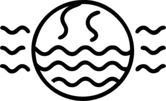 Ozone Layer and Waves concept as Ozone layer with ocean waves and ample space for text symbolizing the connection between ozone protection and ocean health. in P vector