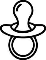 Pacifier icon with copy space on a blue background concept as A image of a pacifier icon with ample copy space on a blue background perfect for baby and i vector