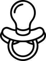 Pacifier icon with copy space on a blue background concept as A image of a pacifier icon with ample copy space on a blue background perfect for baby and i vector