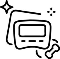 Pager with Obsolete Certificate and Retro Beeper concept as A pager with an obsolete certificate and retro beeper set against a whimsical background offering amp vector