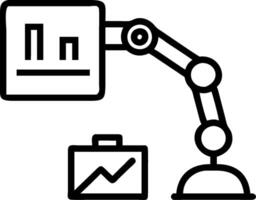 Palletizing robot and an efficiency graph symbolizing robotic palletizing in double exposure with copy space. concept as A palletizing robot blended with an effi vector