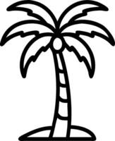 Palm tree icon with copy space on a white background concept as A image of a palm tree icon with generous copy space on a white background ideal for tropi vector