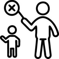 Parent with a green light and a red light icon symbolizing parental dos and donts with ample space for text. concept as A parent holding a green light and a red vector