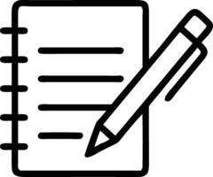 Pen and notebook symbolizing writing and documentation with ample space for text. concept as A pen and a notebook representing the fundamentals of writing and do vector