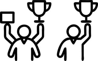People with Awards and Tablets concept as Business professionals holding awards and using tablets set against a dreamy background offering ample space for text o vector