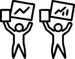 People with Certificates and Graphs concept as Business professionals holding certificates and analyzing graphs set against a whimsical background offering ample vector