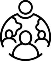 People with Earth and Climate Change Project Plans concept as A group of people developing climate change project plans with an earth model set against a whimsic vector