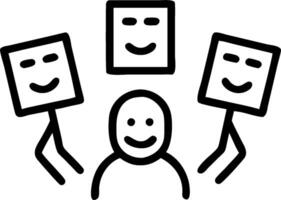 People with Floating Piggy Banks and Smiling Faces concept as A group of people with floating piggy banks and smiling faces set against a whimsical background of vector