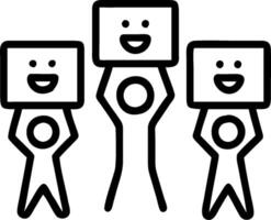 People with Glowing ATMs and Joyful Faces concept as A group of people using glowing ATMs with joyful faces set against a fantastical background offering ample s vector