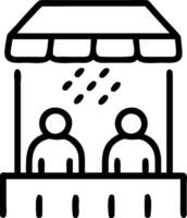 People with Raincoats and Street Lights concept as A group of people in raincoats walking under street lights during a rain shower set against a whimsical backgr vector