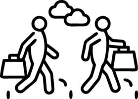 People with Raincoats and Street Lights concept as A group of people in raincoats walking under street lights during a rain shower set against a whimsical backgr vector