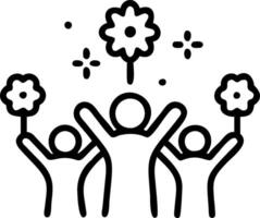 People with Sparkling Coins and Happy Smiles concept as A group of people with sparkling coins and happy smiles set against a whimsical background offering ample vector