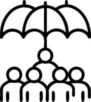 People with Umbrellas and Rainy Cityscape concept as A group of people with colorful umbrellas walking through a rainy cityscape set against a whimsical backgrou vector