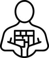 Person and a city map blueprint symbolizing urban planning in double exposure with copy space. concept as A person intertwined with a city map blueprint represen vector