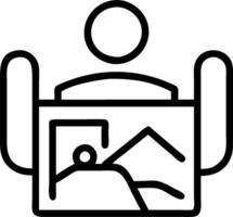 Person and a landscape blueprint symbolizing landscape architecture in double exposure with copy space. concept as A person intertwined with a landscape blueprin vector