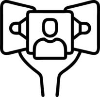 Person and a marketing flyer symbolizing advertising strategies in double exposure with copy space. concept as A person intertwined with a marketing flyer repres vector