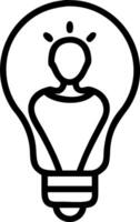 Person and a light bulb symbolizing innovation and eco friendly solutions in double exposure with copy space. concept as A person blended with a light bulb repre vector
