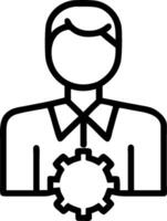 Person and an engineering drawing symbolizing technical planning in double exposure with copy space. concept as A person blended with an engineering drawing repr vector