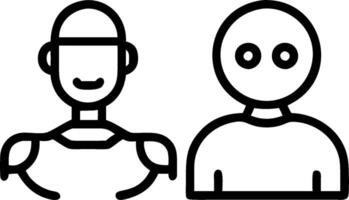Person and a robot symbolizing human robot collaboration in double exposure with copy space. concept as A person fused with a robot representing the collaboratio vector