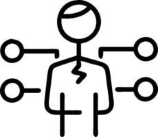 Person and a schematic diagram symbolizing engineering concepts in double exposure with copy space. concept as A person intertwined with a schematic diagram repr vector