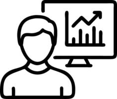 Persona with a stock ticker and a portfolio chart symbolizing investment monitoring in double exposure with copy space. concept as A persona blended with a stock vector