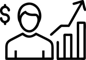 Persona with a financial report and a dollar sign symbolizing financial analysis in double exposure with copy space. concept as A persona blended with a financia vector