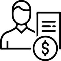 Persona with a financial report and a dollar sign symbolizing financial analysis in double exposure with copy space. concept as A persona blended with a financia vector