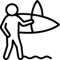 Person holding a surfboard on a beach at sunset with copy space. concept as A person holding a surfboard on a beach at sunset symbolizing freedom adventure and t vector