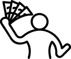 Person Holding Money Fan concept as A person holding a fan made of money with a clean background providing ample space for text or graphics symbolizing wealth an vector