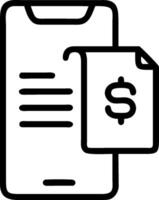 Person Reviewing Bank Statements on Phone concept as A person reviewing bank statements on their phone with a plain background providing space for text or design vector