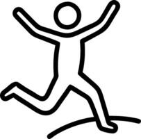 Person running through a field with open arms with copy space. concept as A person running through a field with open arms symbolizing freedom joy and the exubera vector