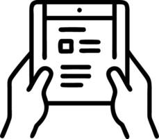 Person Reviewing Monthly Budget on Tablet concept as A person reviewing their monthly budget on a tablet with a plain background providing space for text or desi vector