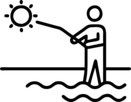 Person standing on a mountain peak with open arms with copy space. concept as A person standing triumphantly on a mountain peak with open arms symbolizing freedo vector