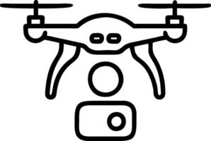 Person using a drone controller and a drone symbolizing drone technology adoption in double exposure with copy space. concept as A person using a drone controlle vector