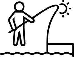 Person standing on a mountain peak with open arms with copy space. concept as A person standing triumphantly on a mountain peak with open arms symbolizing freedo vector