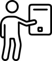 Person Using Digital Portfolio on Laptop concept as A person using a digital portfolio on their laptop with a plain background providing ample space for text or vector