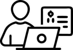 Person Using Financial Dashboard on Laptop concept as A person using a financial dashboard on their laptop with a clean background providing ample space for text vector