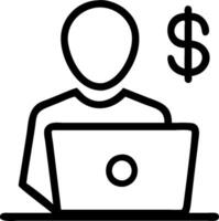 Person Using Financial Dashboard on Laptop concept as A person using a financial dashboard on their laptop with a clean background providing ample space for text vector