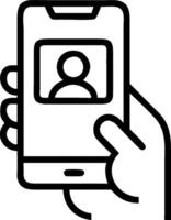 Person Using Mobile Banking App concept as A person using a mobile banking app on their smartphone set against a plain background to provide ample copy space for vector