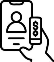 Person Using Mobile App for Tax Calculation concept as A person using a mobile app on their phone for tax calculation with a clean background providing space for vector
