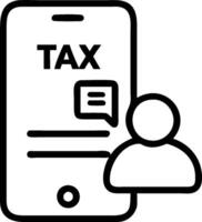 Person Using Mobile App for Tax Calculation concept as A person using a mobile app on their phone for tax calculation with a clean background providing space for vector