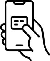 Person Using Mobile Banking App concept as A person using a mobile banking app on their smartphone set against a plain background to provide ample copy space for vector