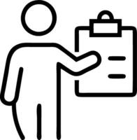 Person with Clipboard and Efficient Service Management concept as A person holding a clipboard providing efficient service management set against a clean backgro vector
