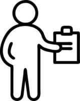 Person with Clipboard and Efficient Service Management concept as A person holding a clipboard providing efficient service management set against a clean backgro vector