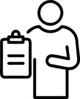 Person with Clipboard and Efficient Service Management concept as A person holding a clipboard providing efficient service management set against a clean backgro vector