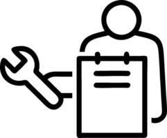 Person with Clipboard and Efficient Service Management concept as A person holding a clipboard providing efficient service management set against a clean backgro vector