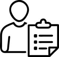 Person with Clipboard and Efficient Service Management concept as A person holding a clipboard providing efficient service management set against a clean backgro vector